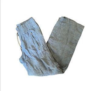 Athleta Cabo 100% Linen Wide Leg Pants in Cambray Blue